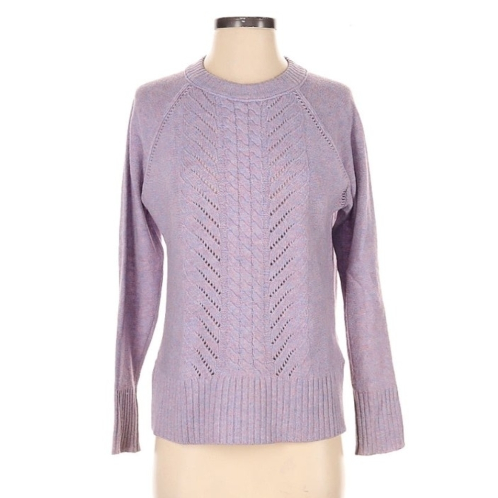 J. Crew Lilac Cable Knit Women's Sweater
